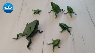 Лягушка из бумаги (НАДУВНАЯ)/Paper frog/Оригами