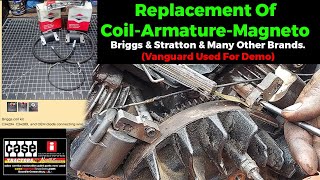 Removal & Install Of Coils, Armature, Magnetos On Small Engines Briggs & Stratton Vanguard For Demo