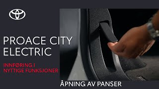 Toyota Proace City Electric - Åpning av panser