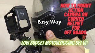 How to Mount GoPro or Action Camera on Helmet | Low Budget Tutorial