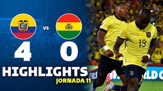 ECUADOR vs BOLIVIA (4-0) | RESUMEN y GOLES DEL PARTIDO | Eliminatorias