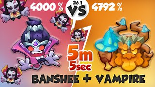 BANSHEE + VAMPIRE Bite Hard This WEEK! 5 min 5 sec | PVP Rush Royale