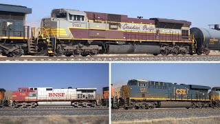 Canadian Pacific Heritage 7013, CSX, BNSF and Santa Fe Warbonnets, Ferromex, and Amtrak