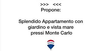 In Vendita Appartamento con giardino e vista mare in Costa Azzurra Roquebrune pressi *MONTE CARLO