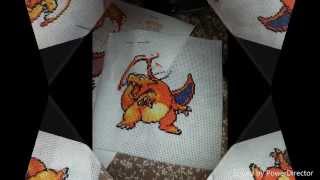 Charizard Cross Stitch Progression