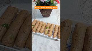 Viral Kabab Folding Hack #shorts #viral  #shortvideo #kabab #food #youtubeshorts #easyrecipe #vegan