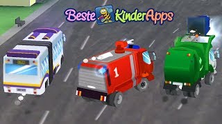 Volvo Truck Spiel: Feuerwehr Auto, Boot, Transporter, Bagger, Müllwagen ⭐️ Beste Kinder Apps