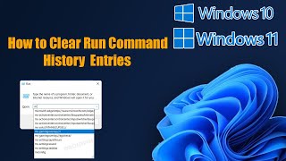 How to Clear Run Command History Entries In Windows 11/10