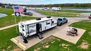 Spring Break Family Camping in our RV on the lake