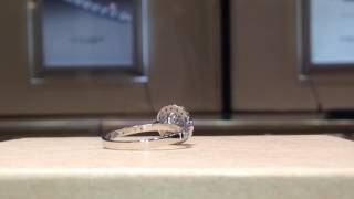 Halo Moissanite Ring in 14K Gold