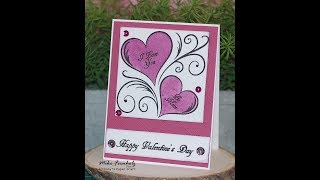 Valentine's Day Card featuring Stamps from Anthony's Paper Craft.