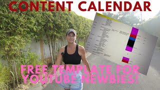 Content Calendar - Free Template for YouTube Newbies! Ep 34