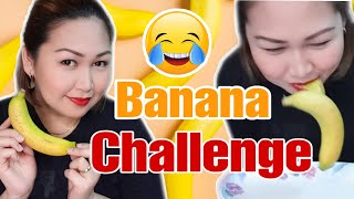 EATING BANANA WITHOUT USING HANDS CHALLENGE