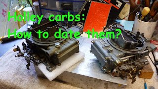 How to date unknown Holley carburettors for period correct restorations