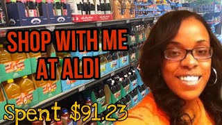 Shop with me at Aldi 🍓🛒🍔|grocery shopping| collab w/ @justjackie3313 #shopping #food