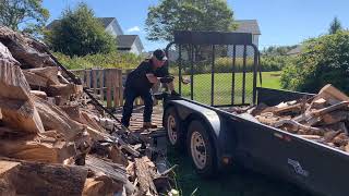 Easy, relaxed, leisurely wood moving day 👍🏻👋🏻