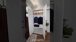 IKEA Coat Closet HACK #ikea #organization #shorts #thedailydiyer