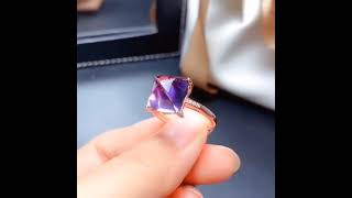 Art Deco Cut, Natural Amethyst Ring, Engagement/Any Occasion, February Birthstone, Only $103.20