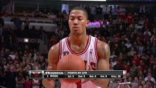 2010 12 10 Derrick Rose Highlights at Lakers 29 pts，BEST MVP！