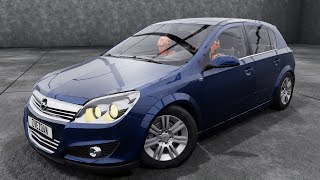 Необчыный краш-тест Opel Astra H с манекенами в BeamNG.drive