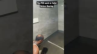 The PCC work in Toilet Before flooring #shorts #treanding #youtubeshorts #interiordesign #toilet