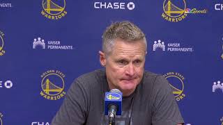 Steve Kerr Postgame Interview | Golden State Warriors fall to Atlanta Hawks 141-134