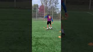 The BEST drill🔥to improve dribbling #football #soccerskills #soccer #footballskills #skills #shorts