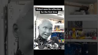 ROBOT SEES ITS REFLECTION FOR THE FIRST TIME #scary #shortsirl #holidayswithshorts