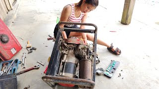 Repair Expert: The Girl Who Fixes Severely Damaged Generators on Her Own.