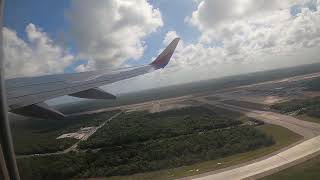 Southwest 737-700 departing Cancun for St. Louis, 3/11/22.