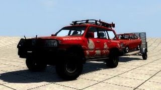 BeamNG.Drive  Toyota Land Cruiser 100 + Trailer Crashtest+ Downloadlink