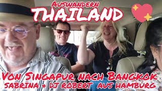 AUSWANDERN THAILAND Twitch Zuschauer besuchen uns!Sabrina und Robert✈️Singapur-Airport Suvarnabhumi