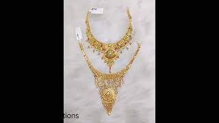 Gold trendy jewellery collections, necklaces, braslets, harams