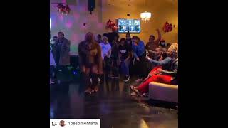 Peso Montana TipToe "Wait" at Kids birthday party!!!! Its #Lit