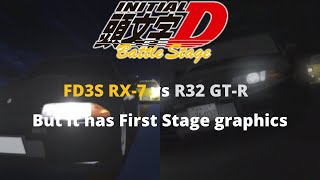 Initial D Battle Stage FD3S RX-7 vs R32 GT-R but it has First Stage graphics