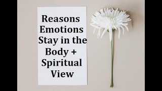 Reasons Emotions (Sensations) Stay in the Body + Rupert Spira Technique