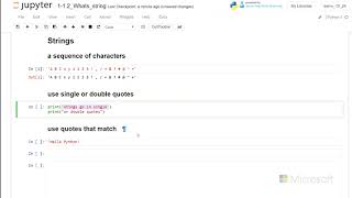 What is Strings - Introduction to Python: Absolute Beginner Module 1 Video 5