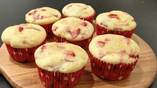 Easy Strawberry Muffins | Muffins Recipe | Muffins Without Oven