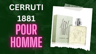 Cerruti 1881 pour homme fragrance review