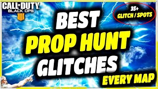 COD BO4 GLITCHES *NEW* BEST PROP HUNT GLITCH/SPOTS ON EVERY MAP (BO4 PROP HUNT GLITCHES)