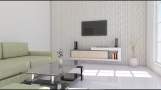 Sketchup  (interior design) (Living Room) (Basic Advance level) in urdu tutorial (Rk Studio)