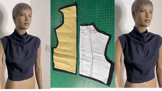 HOW TO MAKE AN ALL-ROUND BUILT-UP COWL NECKLINE - 8