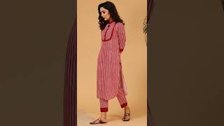 Striped kurti designs|long striped dress designs #fashion #2024