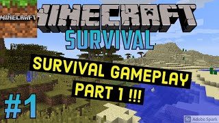 Minecraft: Bedrock Edition| Survival Gameplay Windows 10| Part 1 Let's Play!! | The Crafting GamerZ