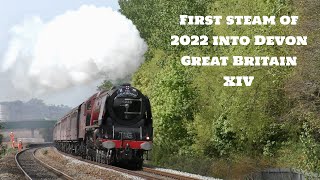 First steam of 2022 in Devon Great Britain XIV