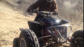 FAIL Atv Honda TRX 450r Climbing & Running Into Cameraman!