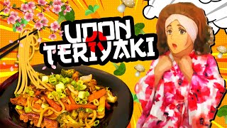 Como hacer TERIYAKI UDON🥢  (Fideos fritos JAPONESES) 🇯🇵  ✅