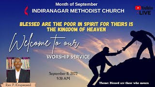 11 September 2022 | 9.30 AM | Sunday Service