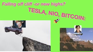 TESLA, NIO, BITCOIN, GAMESTOP, ARK, PennyStocks: Off the Cliff - or Rockets to Mars 🚀