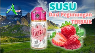 Liquid Susu Ultra Strawberry Juice Cartel pakai Mod Ijoy Capo dan Sultan RDA Coil Gear Kapas Atomix